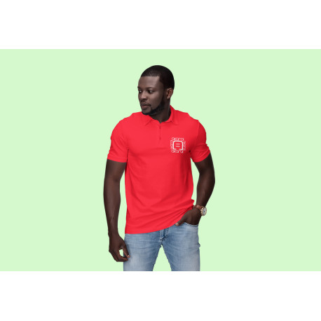 Crimson Red Akarai Golf Polo Shirt